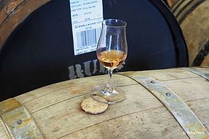 Ein Glas Whisky in der GlenAllachie Distillery Ein Glas Whisky in der GlenAllachie Distillery