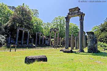 Ruinen eines römischen Tempels in Virginia Water
