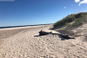 …und schon ist man an der „Riviera of the North“ mit einem Sandstand soweit das Auge reicht.