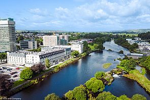 Das Kingsley Hotel in Cork aus der Luft