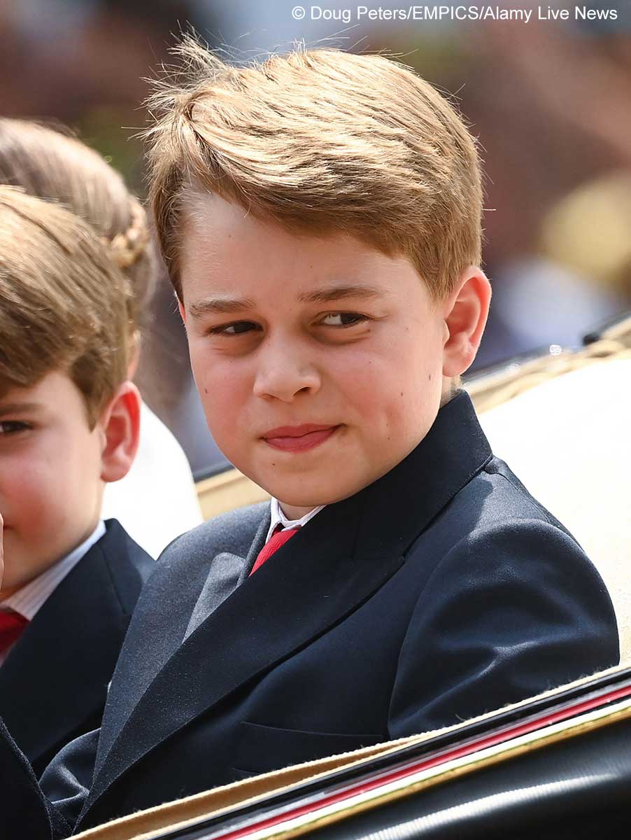 Prinz George in einer Kutsche am 17. Juni 2023